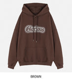 Knits Lettering Overfit Hoodie