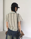 Dimon incision washing half-length denim Bermuda pants