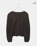 Messe Basic Round Neck Long Sleeve Cardigan