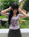 Cheritz Flower Short Sleeve T-shirt