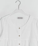 [BAONHAUS] Fahin Linen Frill Short Sleeve Blouse