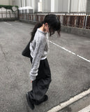 Iu Denim Pintuck Wide Banding Pants