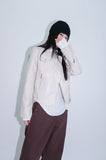neck button rider jacket
