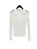 Lay See-through Embossed Lace Cardigan