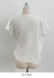 Cellon Drape Cap Sleeve Blouse