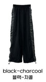 [UNISEX] Side color matching shirring pants