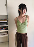 Neck String Incision Color Matching Zip Up