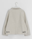 Common double button collar short coat