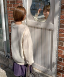 [BAONHAUS] Billbes Flower Patch Fuzz Round Sweatshirt