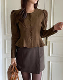 Tome Wool A-line Wrap Mini Skirt