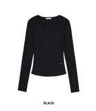 W Basic Henley Neck Long Sleeve