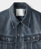 Creep Vintage Leather Trucker Jacket