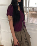 Meku Knit Short Sleeve Cardigan