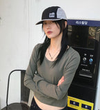 DEEP NECK CROP T