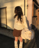 Humi Corduroy Mini Pleated Skirt