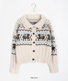 Runyu Nordic Deer Knit Cardigan