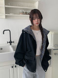 Yvonne Check Hood Cotton Boxy Fit Jumper