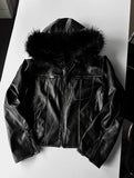 Pkanu Mix Leather Zip-Up + Black Fur