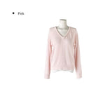 Trin Linen V-neck Raglan Loose Knit