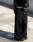 [A/M] Poning Cotton Banding Wide Pants