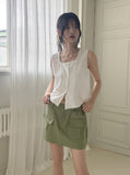 Hawkin cargo banding mini skirt