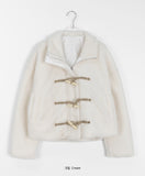 Roncoco fleece duffel quilted crop jacket