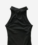 Glam Halter Shirring Top