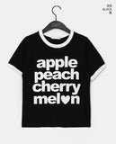 Beyou Lettering Ringer Short Sleeve T-Shirt