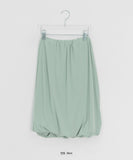 Mafu Balloon Shirring Midi Skirt