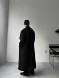 Hidden Maxi Long Black Coat