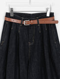 Renter Belt Denim Wide Pants