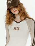 W Track Line V-Neck Long Sleeve