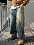 Chalk Dirty Washed Wide Denim