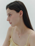 H Edition Silver Off-Drop Hoop Earrings