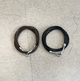 Cross leather bracelet