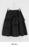 Verpan Frill Banding Midi Skirt