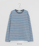 [unisex] Cuba Over Stripe Long Sleeve Tee