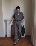 Morris Linen Belted Wide Slacks