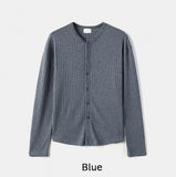 Rogen Ribbed Linen Button Cardigan