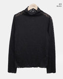 Nayu Flower Lace Polar Long Sleeve T-Shirt