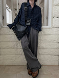 Hounds three-tuck wide slacks