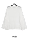 Kudeu mesh long sleeve knit