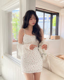 Summer Punching Ruffle Crop Cardigan