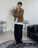 Eto Wide Black Cotton Pants