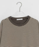 Qsen Peach Fuzz Stripe Over Long Sleeve Tee