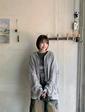 Mikel Track Linen Hood Zip-Up Cardigan