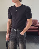 Virgin Layered Muscle Fit Henley Neck Knit