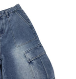 BRUSH WASHING CARGO DENIM