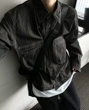 Semi cropped stitch shirt
