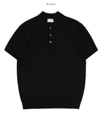 Cable collar short sleeve knit
